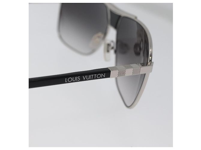 Occhiali da sole LOUIS VUITTON metallo Nero LV Auth am10968V - vista 7