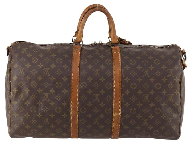 LOUIS VUITTON Borsa Boston Monogram Keepall Bandoulière 55 M41414 LV Auth BA10979 Monogramma - vista 2