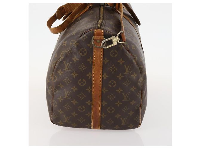 LOUIS VUITTON Borsa Boston Monogram Keepall Bandoulière 55 M41414 LV Auth BA10979 Monogramma - vista 3