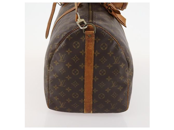 LOUIS VUITTON Borsa Boston Monogram Keepall Bandoulière 55 M41414 LV Auth BA10979 Monogramma - vista 4