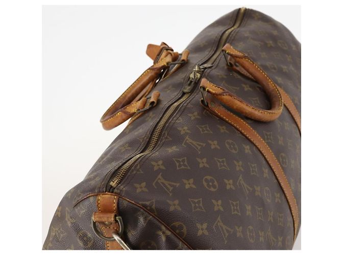 LOUIS VUITTON Borsa Boston Monogram Keepall Bandoulière 55 M41414 LV Auth BA10979 Monogramma - vista 6