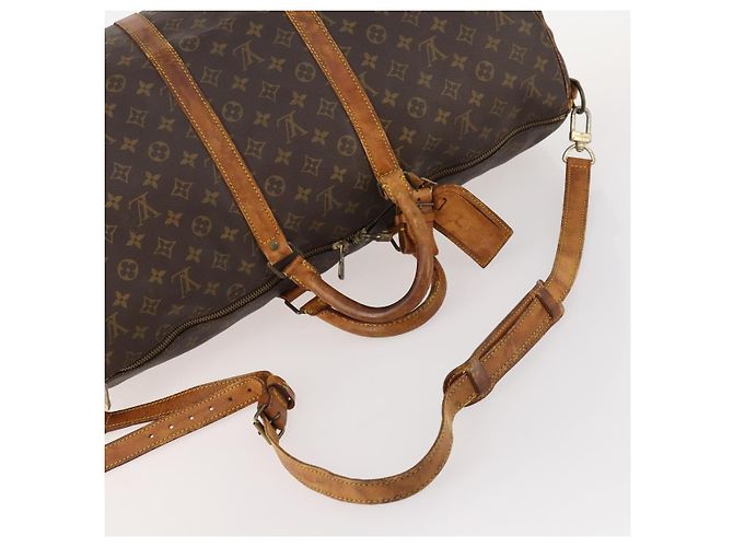 LOUIS VUITTON Borsa Boston Monogram Keepall Bandoulière 55 M41414 LV Auth BA10979 Monogramma - vista 7