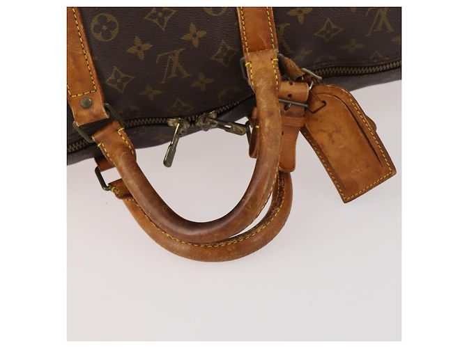 LOUIS VUITTON Borsa Boston Monogram Keepall Bandoulière 55 M41414 LV Auth BA10979 Monogramma - vista 9
