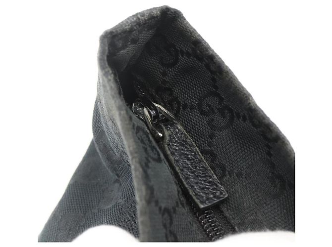 Borsa a Mano Gucci GG Canvas Sherry Line Nera 131230 Auth BSZ247 Nero - vista 10