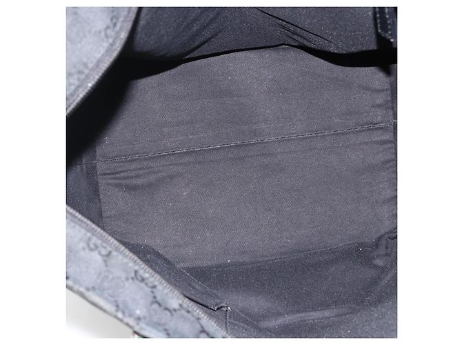 Borsa a Mano Gucci GG Canvas Sherry Line Nera 131230 Auth BSZ247 Nero - vista 11