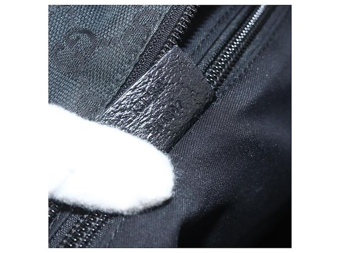 Borsa a Mano Gucci GG Canvas Sherry Line Nera 131230 Auth BSZ247 Nero - vista 12