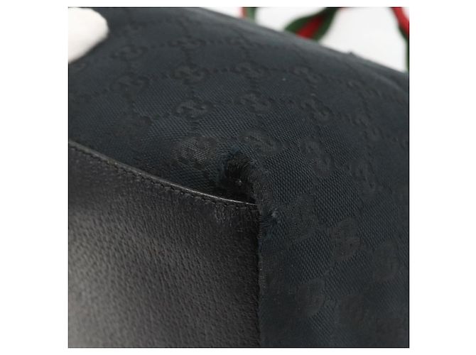 Borsa a Mano Gucci GG Canvas Sherry Line Nera 131230 Auth BSZ247 Nero - vista 15