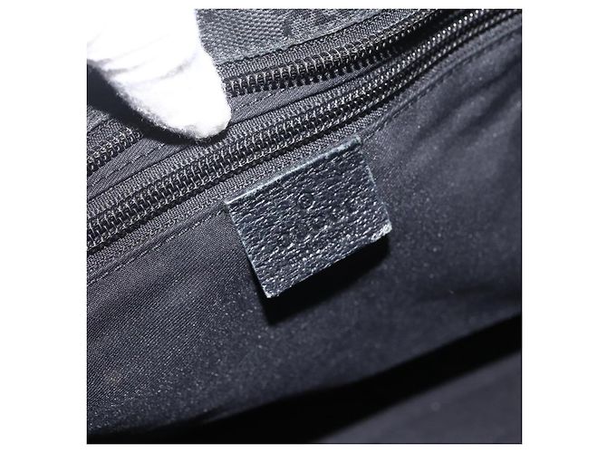 Borsa a Mano Gucci GG Canvas Sherry Line Nera 131230 Auth BSZ247 Nero - vista 18