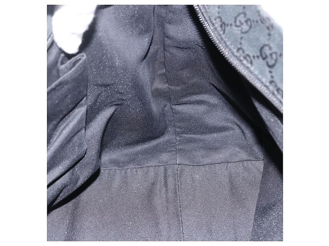 Borsa a Mano Gucci GG Canvas Sherry Line Nera 131230 Auth BSZ247 Nero - vista 20