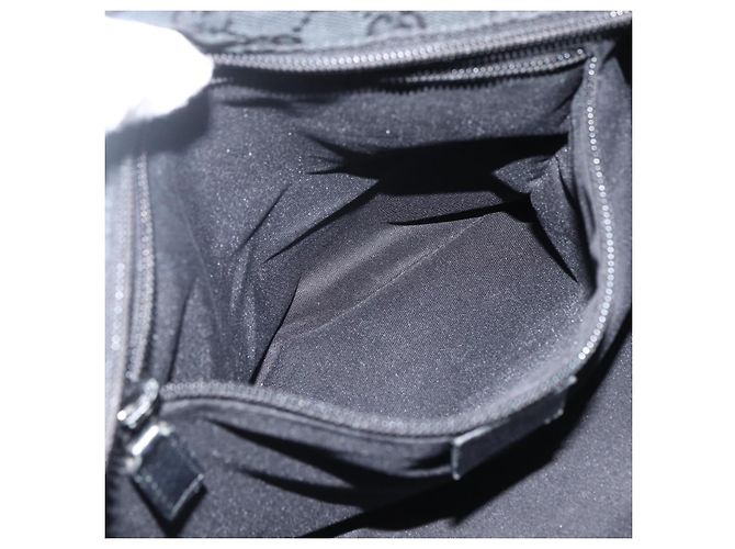 Borsa a Mano Gucci GG Canvas Sherry Line Nera 131230 Auth BSZ247 Nero - vista 22