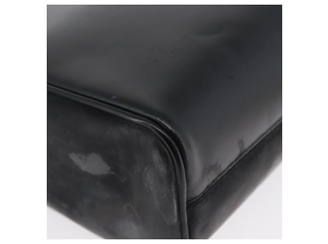 Borsa a Spalla Gancini in Pelle Nera e Argento Salvatore Ferragamo Auth 173384 Nero - vista 9