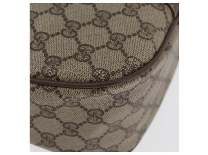 Gucci Borsa GG Supreme Web Sherry Line in PVC beige e oro 14 02 032 Auth bs33886 D'oro - vista 14