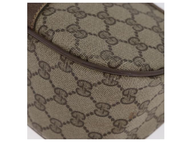 Gucci Borsa GG Supreme Web Sherry Line in PVC beige e oro 14 02 032 Auth bs33886 D'oro - vista 15