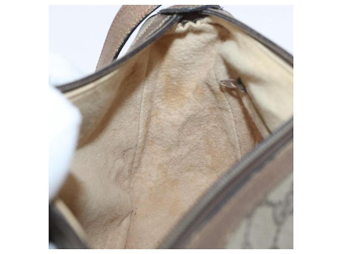Gucci Borsa GG Supreme Web Sherry Line in PVC beige e oro 14 02 032 Auth bs33886 D'oro - vista 21