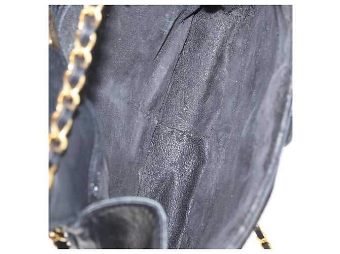 BALLY Borsa a Spalla Trapuntata con Catena Pelle Nera Oro Auth 173712 Nero D'oro - vista 11