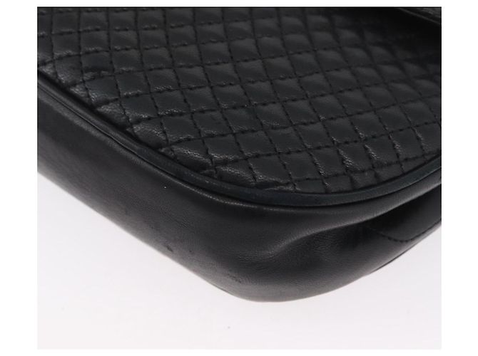 BALLY Borsa a Spalla Trapuntata con Catena Pelle Nera Oro Auth 173712 Nero D'oro - vista 14