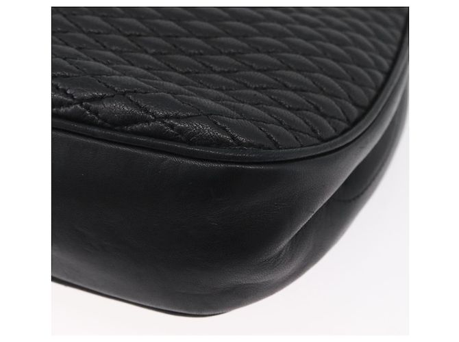 BALLY Borsa a Spalla Trapuntata con Catena Pelle Nera Oro Auth 173712 Nero D'oro - vista 16