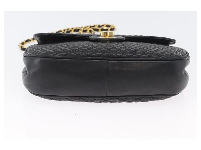 BALLY Borsa a Spalla Trapuntata con Catena Pelle Nera Oro Auth 173712 Nero D'oro - vista 5