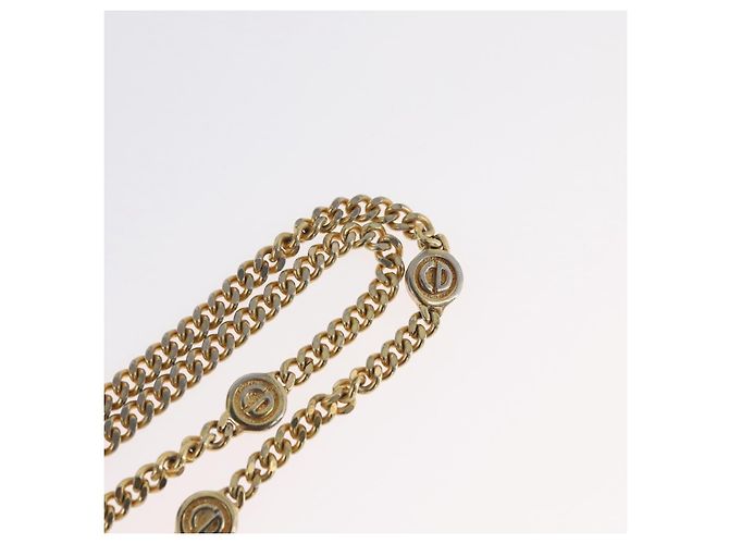 Collana Christian Dior metallo tono oro Auth bs34061 - vista 11
