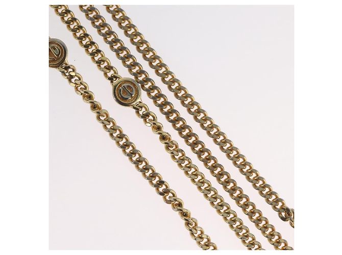Collana Christian Dior metallo tono oro Auth bs34061 - vista 4