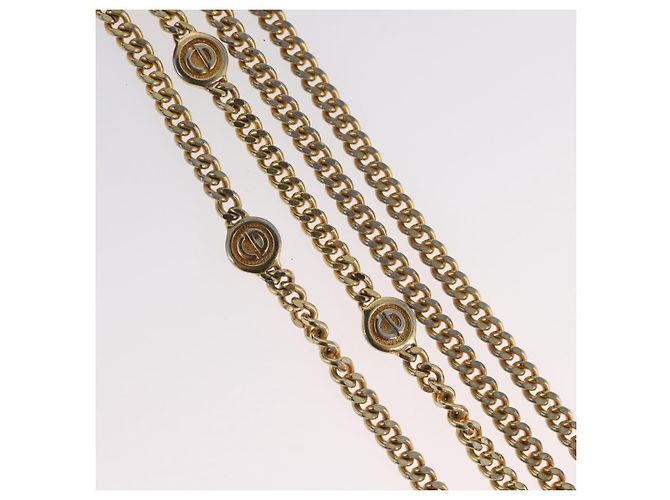 Collana Christian Dior metallo tono oro Auth bs34061 - vista 5