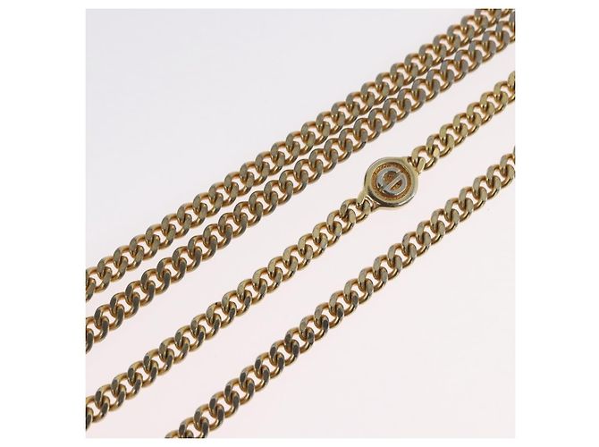 Collana Christian Dior metallo tono oro Auth bs34061 - vista 9