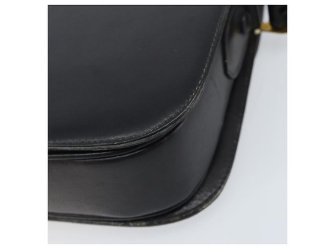 Bolso de hombro CÉLINE Carroza de cuero negro y dorado Auth ARZ121 - vista 15