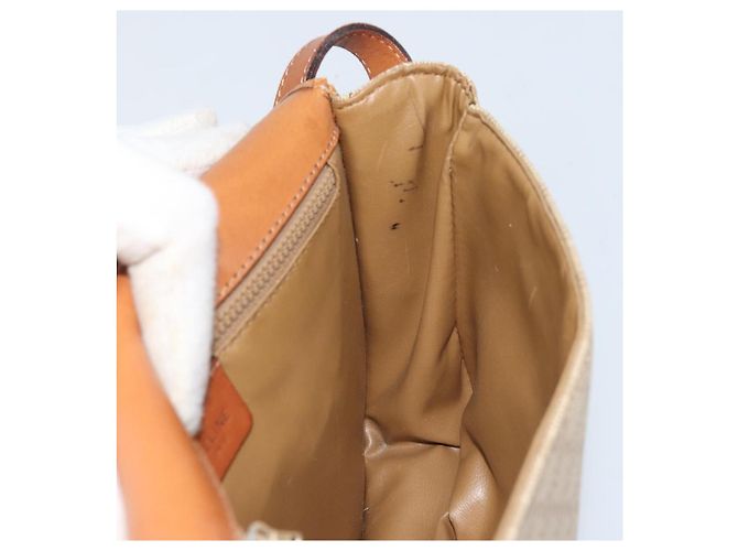 Céline CELINE Macadam Canvas Schultertasche PVC Beige Gold Auth 174598 Golden - Ansicht 19