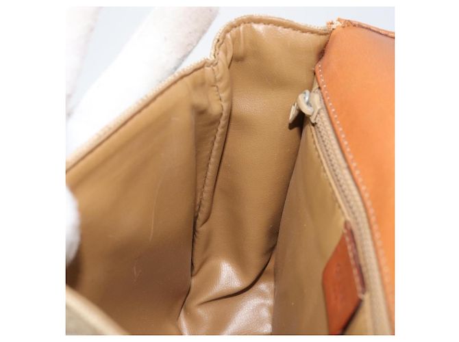 Céline CELINE Macadam Canvas Schultertasche PVC Beige Gold Auth 174598 Golden - Ansicht 20