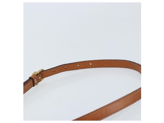 Céline CELINE Macadam Canvas Schultertasche PVC Beige Gold Auth 174598 Golden - Ansicht 8