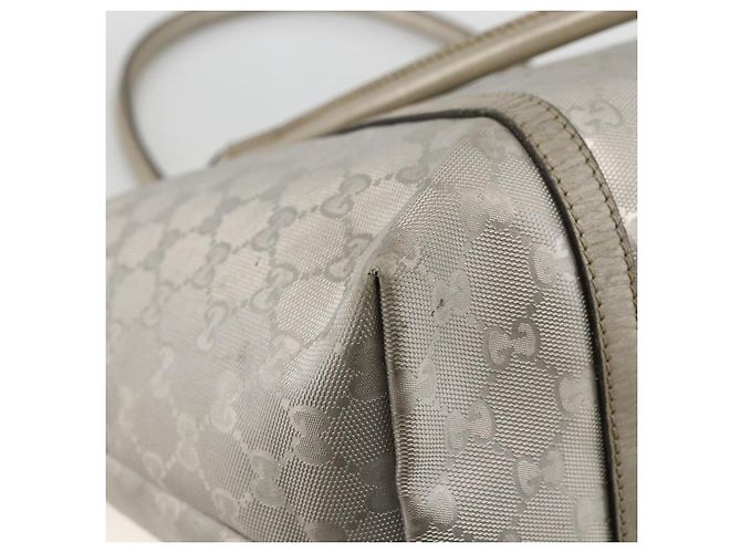 Borsa tote in PVC argento GG Implementation di GUCCI 197953 Auth BSZ004 - vista 16