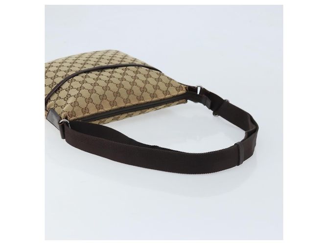 Borsa a Spalla GG Canvas Gucci Beige Argento 145857 Auth ep13742 - vista 7