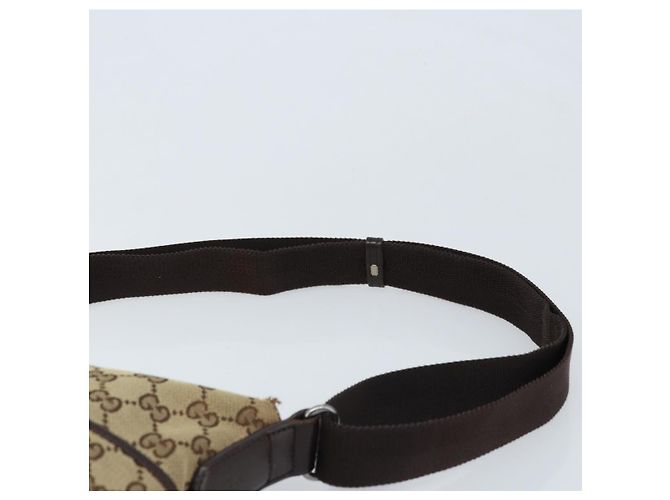 Borsa a Spalla GG Canvas Gucci Beige Argento 145857 Auth ep13742 - vista 8