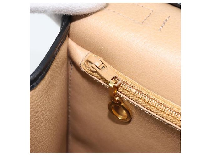 Borsa a mano in tela Trotter Christian Dior PVC nera e oro Auth ep13801 Nero D'oro - vista 21
