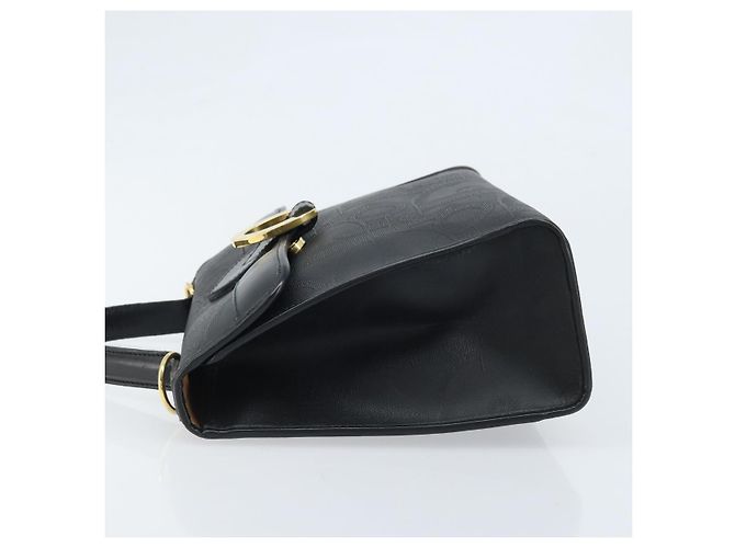Borsa a mano in tela Trotter Christian Dior PVC nera e oro Auth ep13801 Nero D'oro - vista 4