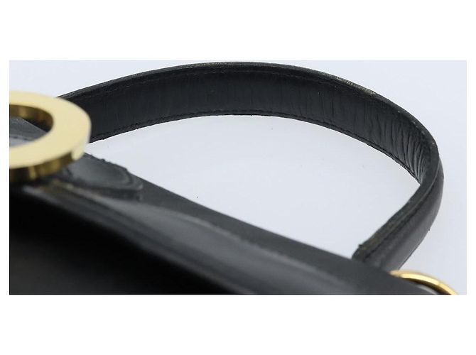 Borsa a mano in tela Trotter Christian Dior PVC nera e oro Auth ep13801 Nero D'oro - vista 8