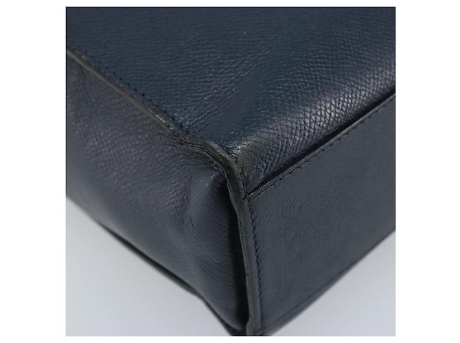 Céline Borsa a Spalla CELINE in Pelle Blu Navy Oro Auth ka3054 D'oro - vista 14