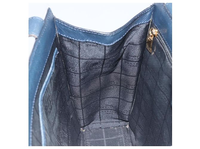 Céline Borsa a Spalla CELINE in Pelle Blu Navy Oro Auth ka3054 D'oro - vista 20