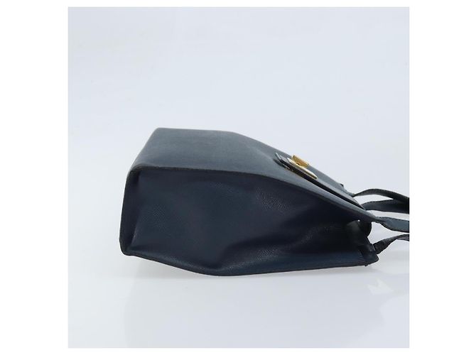 Céline Borsa a Spalla CELINE in Pelle Blu Navy Oro Auth ka3054 D'oro - vista 3