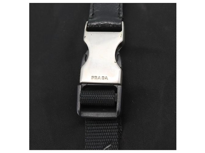 PRADA Tote Bag Nylon Black Silver Auth ka3110 Silvery - view 18
