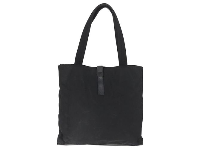 PRADA Tote Bag Nylon Black Silver Auth ka3110 Silvery - view 2