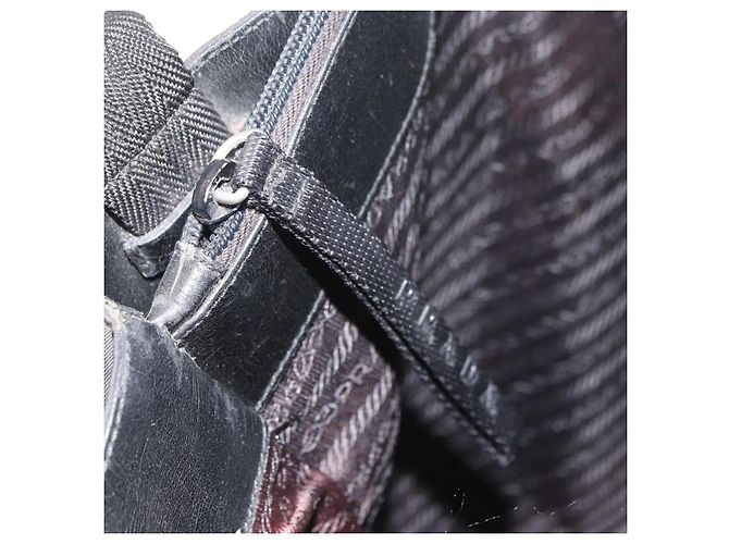 PRADA Tote Bag Nylon Black Silver Auth ka3110 Silvery - view 26