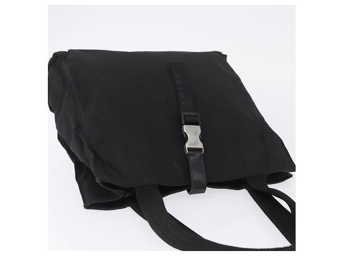 PRADA Tote Bag Nylon Black Silver Auth ka3110 Silvery - view 7