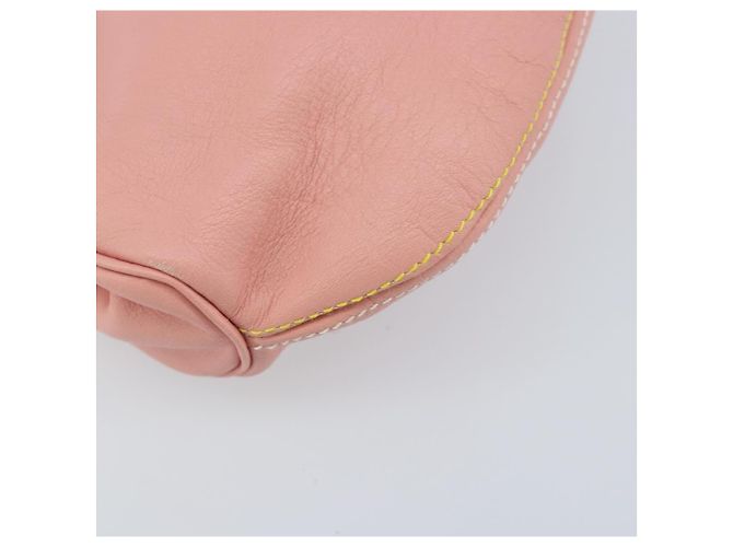 Pochette in pelle Vala Chain di Salvatore Ferragamo Rosa Oro Auth LNZ683A - vista 14