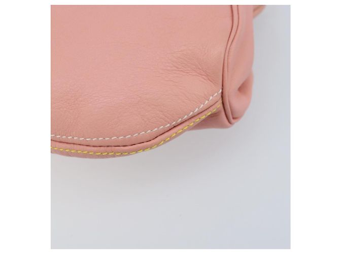 Pochette in pelle Vala Chain di Salvatore Ferragamo Rosa Oro Auth LNZ683A - vista 15