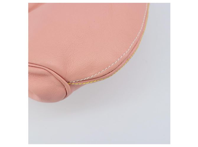 Pochette in pelle Vala Chain di Salvatore Ferragamo Rosa Oro Auth LNZ683A - vista 16