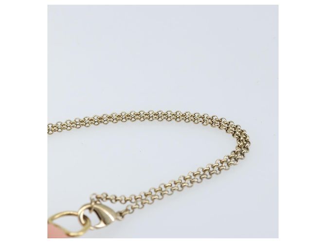 Pochette in pelle Vala Chain di Salvatore Ferragamo Rosa Oro Auth LNZ683A - vista 8