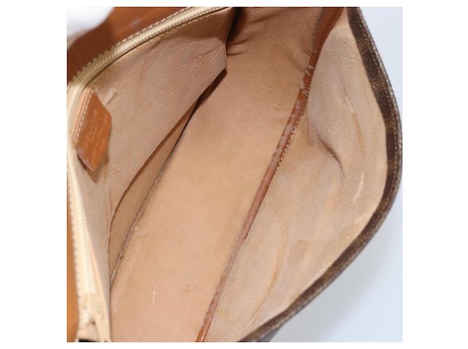 Céline Borsa a spalla in tela Macadam CELINE in pelle PVC marrone oro Auth bs34010 D'oro - vista 11