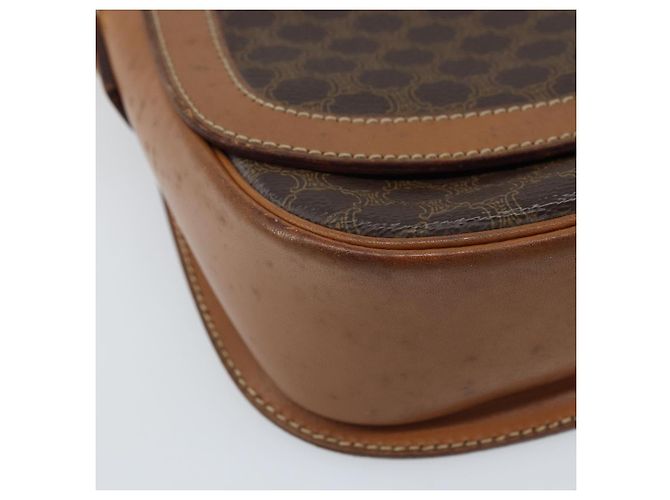 Céline Borsa a spalla in tela Macadam CELINE in pelle PVC marrone oro Auth bs34010 D'oro - vista 14