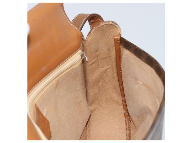 Céline Borsa a spalla in tela Macadam CELINE in pelle PVC marrone oro Auth bs34010 D'oro - vista 18
